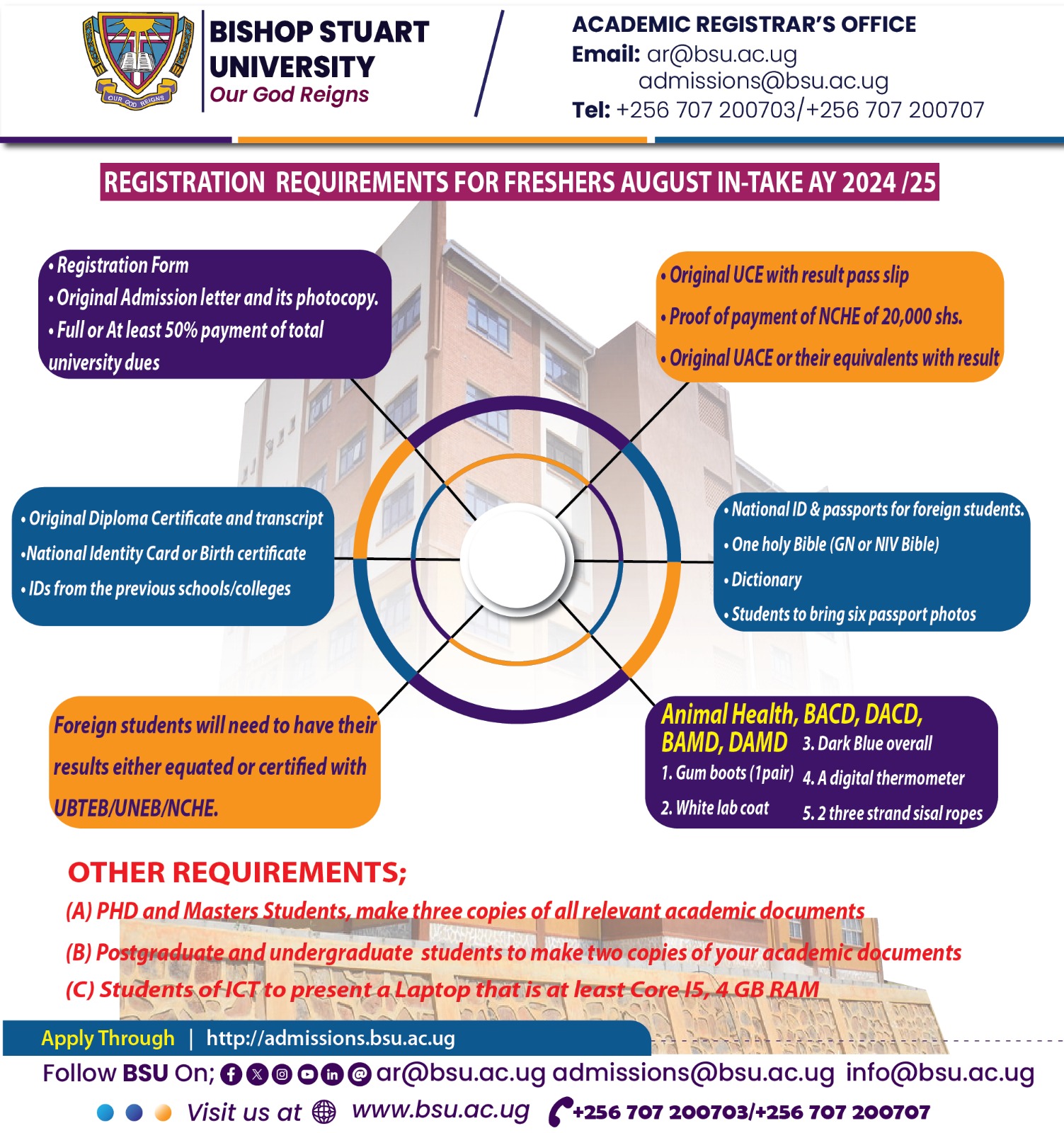 Guiding freshers on how to register
