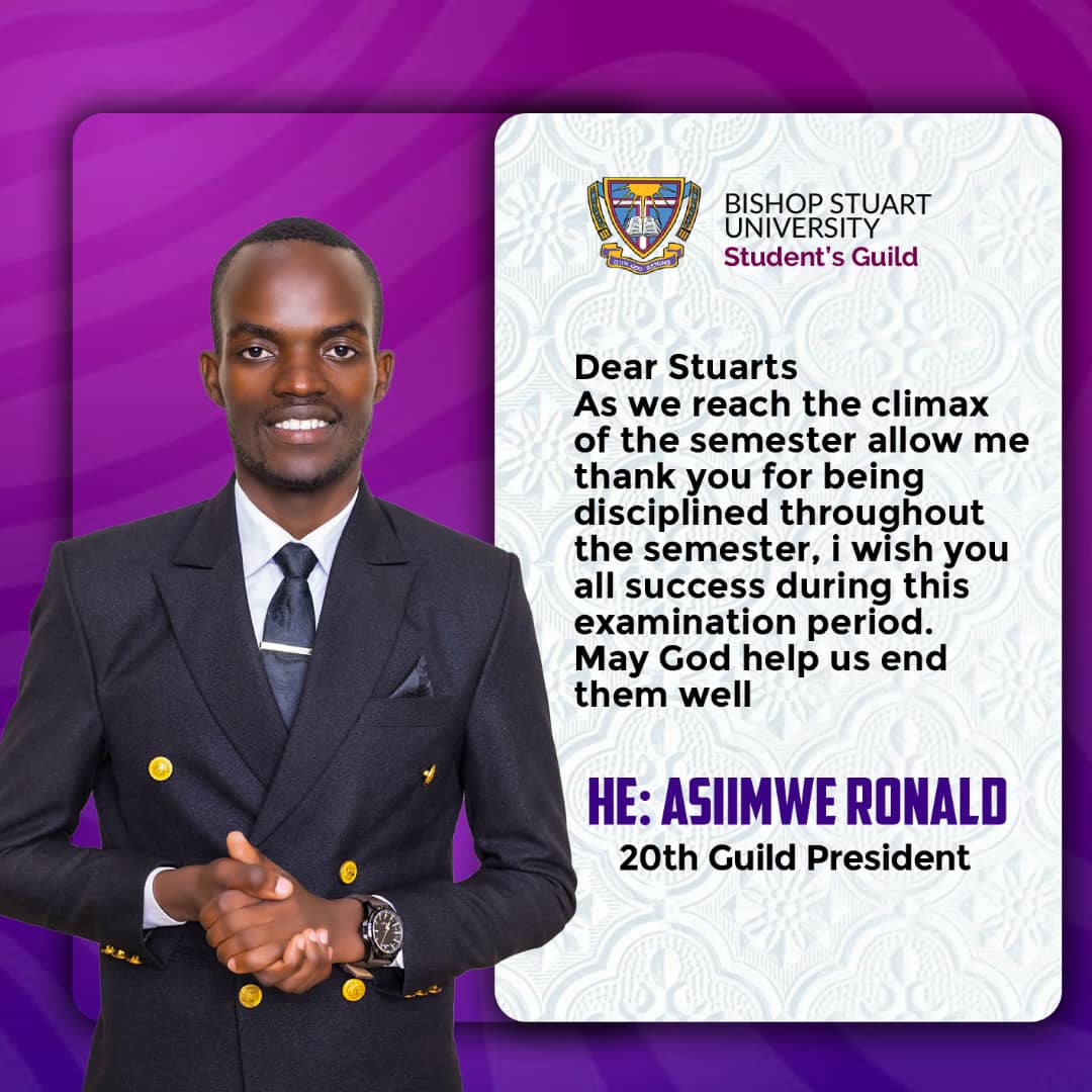H.E Asiimwe Ronald Guild president’s message to all Students