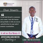 Message from Minister for Education Hon Aryatujuna Darlington