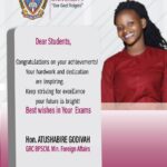Message from Minister for Foreign Affairs Hon. ATUSHABIRE GODIVAH to all students