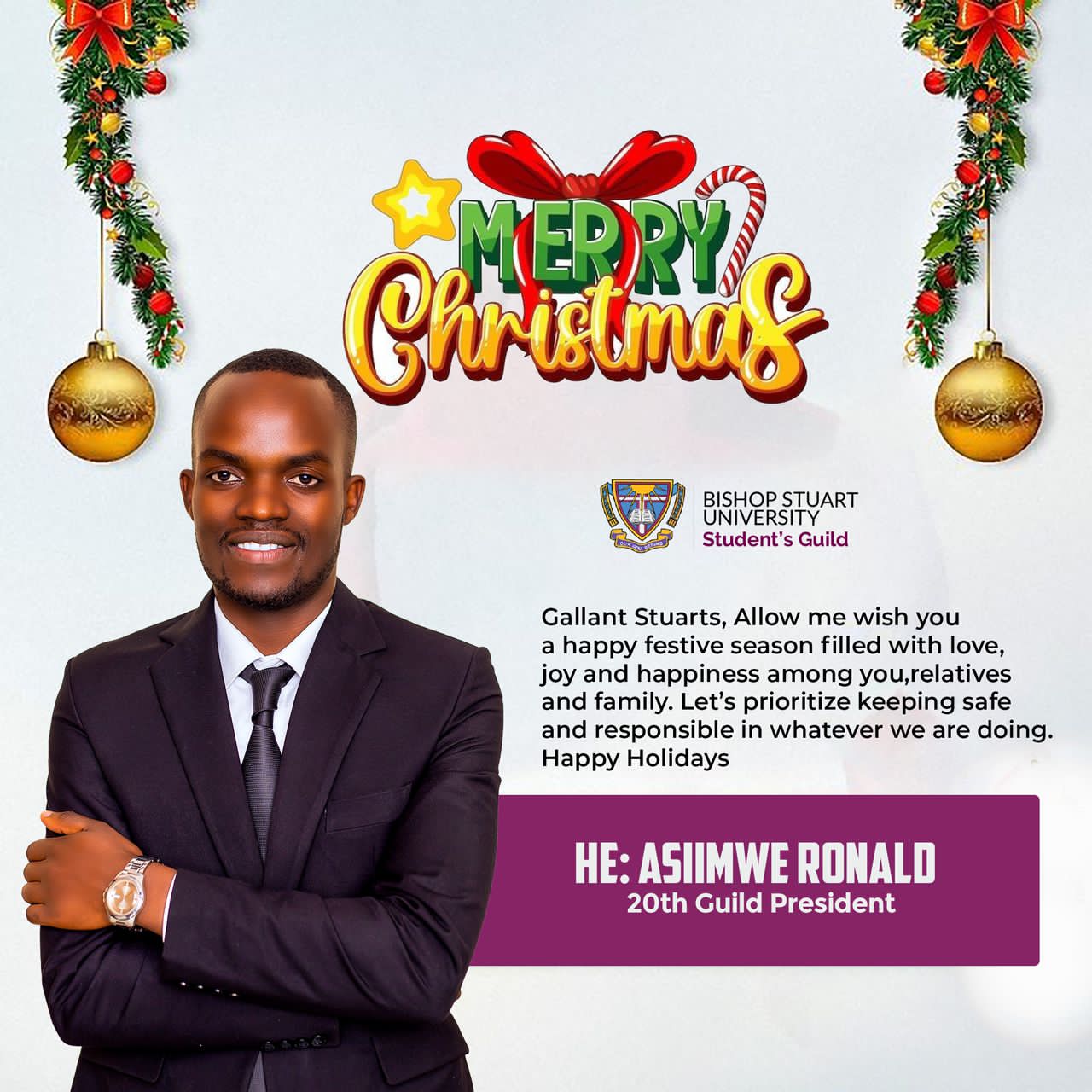 MERRY CHRISTMAS FROM THE GUILD PRESIDENT His Ex.