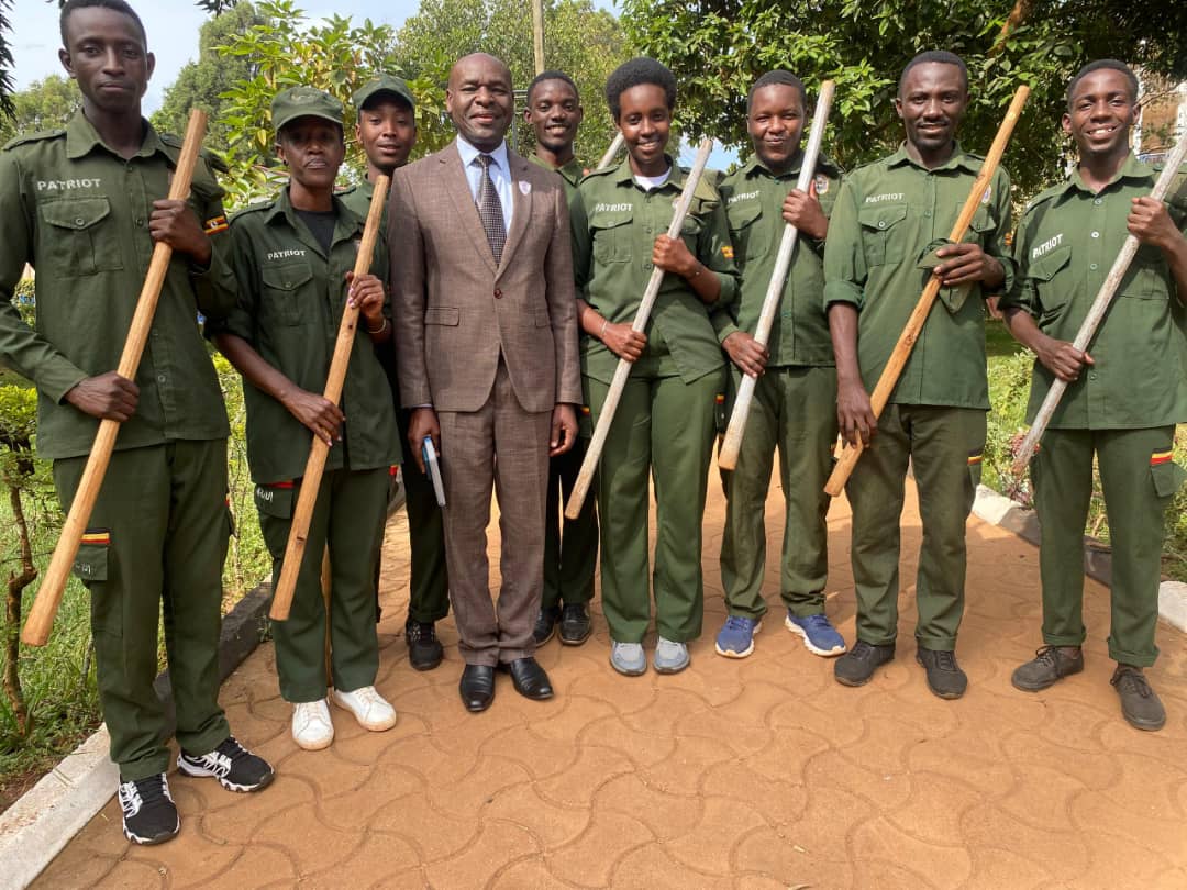 The VC Bishop Stuart University  meeting with some of the Guild leaders during the Student leader’s Patriotism Training at Nkumba University